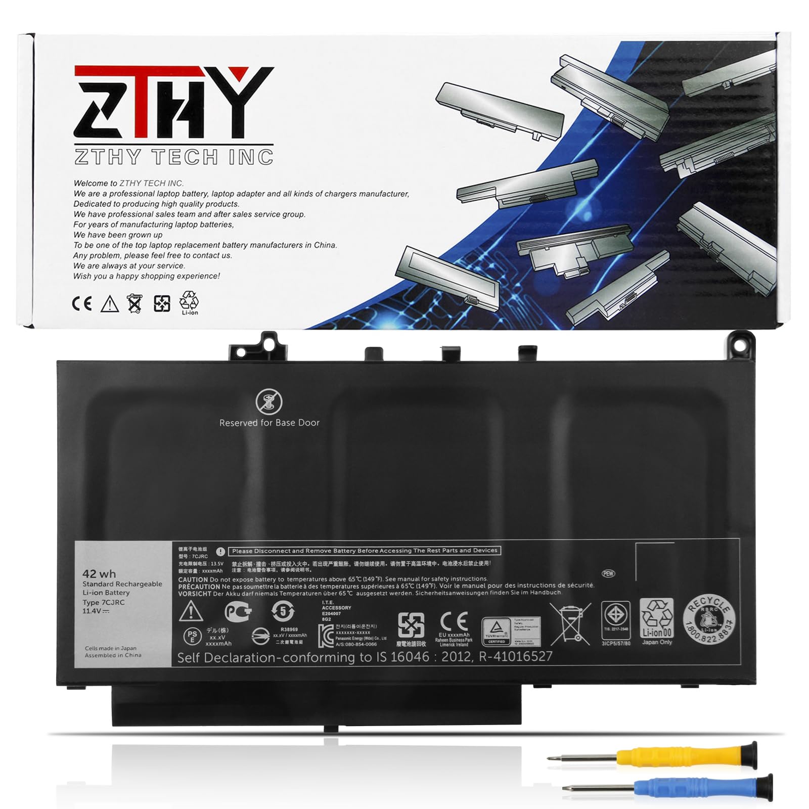 ZTHY 7CJRC Laptop Battery Replacement for Dell Latitude 7470 7270